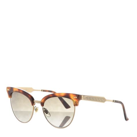 GUCCI Damascato Cat Eye GG 4283/S Sunglasses Tortoise